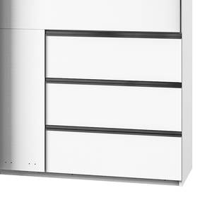 Schwebetürenschrank Level 36 C Weiß / Hochglanz Schwarz - 350 x 236 cm - Mehr als 5 Schubladen