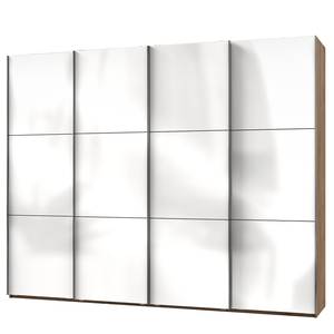 Schwebetürenschrank Level 36 C Hochglanz Weiß / Eiche Dekor - 300 x 216 cm - Ohne