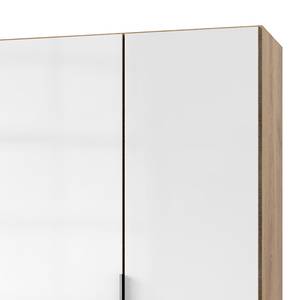 Armoire Level 36C Blanc brillant / Imitiation chêne - 300 x 216 cm - Sans - Avec portes miroir