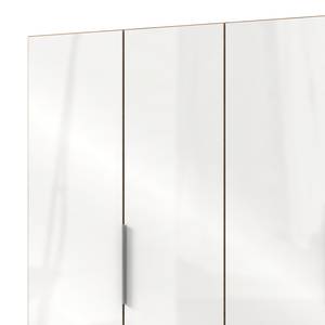 Drehtürenschrank Level 36 C Hochglanz Weiß / Eiche Dekor - 200 x 216 cm - Mehr als 5 Schubladen - Ohne Spiegeltür/-en