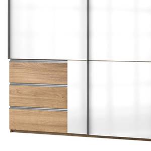 Schwebetürenschrank Level 36 C Hochglanz Weiß / Eiche Dekor - 350 x 216 cm - Mehr als 5 Schubladen