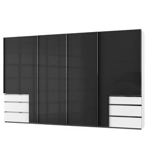 Armoire à portes coulissantes Level 36C Noir brillant / Blanc - 350 x 236 cm - Plus de 5 tiroirs