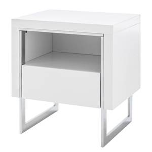 Comodino Bell Hill Bianco alpino / Color argento - 1