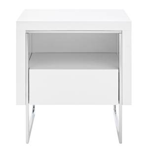 Comodino Bell Hill Bianco alpino / Color argento - 1