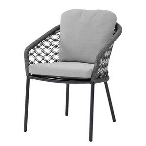 Chaise de jardin Mali II Aluminium / Polyacrylique - Anthracite / Gris