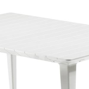 Table et chaises Split I (5 éléments) 100 % polypropylène - Blanc