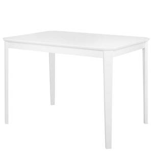 Table Trion I Partiellement en pin massif - Blanc - Largeur : 110 cm