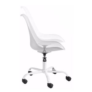 Chaise pivotante Derlan Imitation cuir / Métal - Blanc