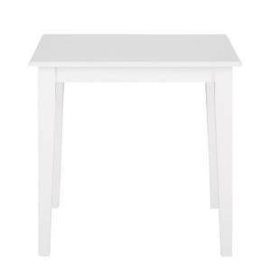 Table Florien Partiellement en pin massif - Blanc - 120 x 80 cm