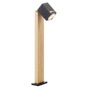 Borne éclairage extérieur Galeni I Aluminium /Bois massif - 1 ampoule