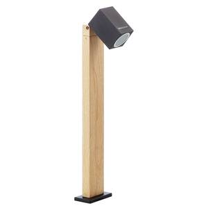 Borne éclairage extérieur Galeni I Aluminium /Bois massif - 1 ampoule