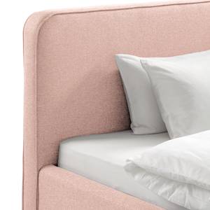 Gestoffeerd bed KARELIA Geweven stof Mavie: Roze - 180 x 200cm - Zonder lattenbodem