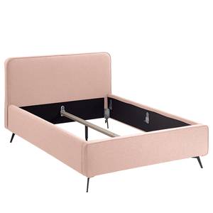 Letto imbottito KARELIA Tessuto Mavie: rosa - 160 x 200cm - Senza rete a doghe