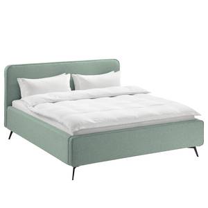 Letto imbottito KARELIA Tessuto Mavie: menta - 180 x 200cm - Senza rete a doghe