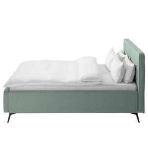 Gestoffeerd bed KARELIA Geweven stof Mavie: Mint - 180 x 200cm - Zonder lattenbodem