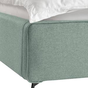 Gestoffeerd bed KARELIA Geweven stof Mavie: Mint - 180 x 200cm - Zonder lattenbodem