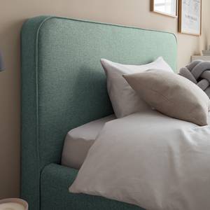 Letto imbottito KARELIA Tessuto Mavie: menta - 180 x 200cm - Senza rete a doghe