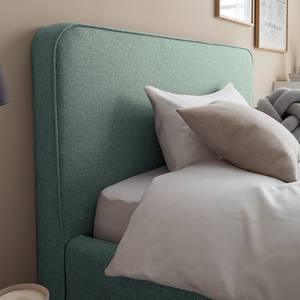 Letto imbottito KARELIA Tessuto Mavie: menta - 140 x 200cm - Senza rete a doghe