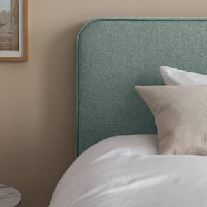 Letto imbottito KARELIA Tessuto Mavie: menta - 140 x 200cm - Senza rete a doghe