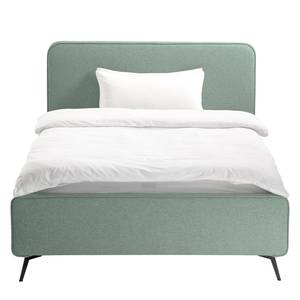 Letto imbottito KARELIA Tessuto Mavie: menta - 140 x 200cm - Senza rete a doghe