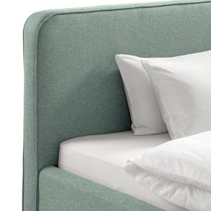 Letto imbottito KARELIA Tessuto Mavie: menta - 200 x 200cm - Senza rete a doghe