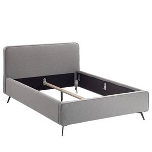 Letto imbottito KARELIA Tessuto Mavie: grigio - 160 x 200cm - Senza rete a doghe