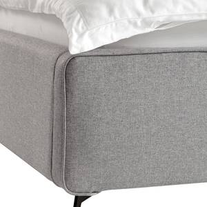 Letto imbottito KARELIA Tessuto Mavie: grigio - 160 x 200cm - Senza rete a doghe