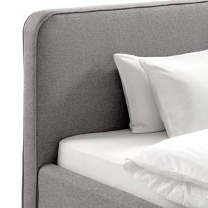 Letto imbottito KARELIA Tessuto Mavie: grigio - 160 x 200cm - Senza rete a doghe