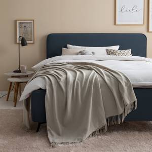 Letto imbottito KARELIA Velluto Ravi: blu scuro - 200 x 200cm - Senza rete a doghe