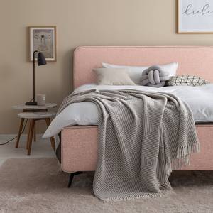 Letto imbottito KARELIA Tessuto Mavie: rosa - 200 x 200cm - Senza rete a doghe