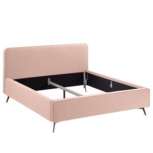 Letto imbottito KARELIA Tessuto Mavie: rosa - 200 x 200cm - Senza rete a doghe