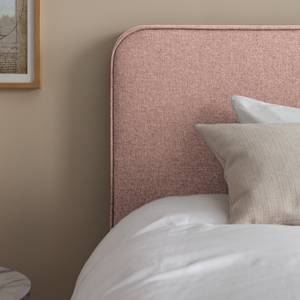 Letto imbottito KARELIA Tessuto Mavie: rosa - 200 x 200cm - Senza rete a doghe