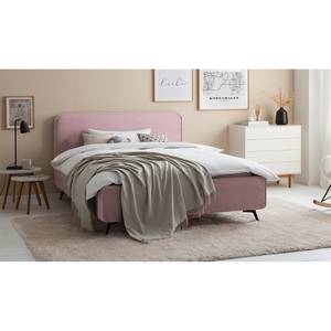 Letto imbottito KARELIA Velluto Ravi: mauve - 180 x 200cm - Senza rete a doghe