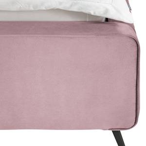 Gestoffeerd bed KARELIA Velours Ravi: Mauve - 140 x 200cm - Zonder lattenbodem