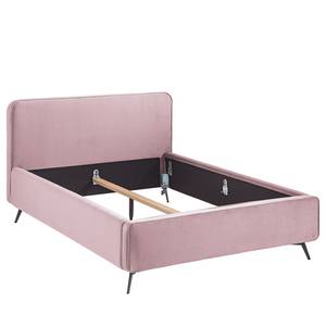 Letto imbottito KARELIA Velluto Ravi: mauve - 160 x 200cm - Senza rete a doghe