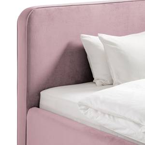 Letto imbottito KARELIA Velluto Ravi: mauve - 160 x 200cm - Senza rete a doghe