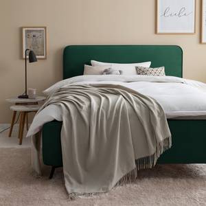 Gestoffeerd bed KARELIA Velours Ravi: Antiek groen - 160 x 200cm - Zonder lattenbodem