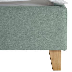 Gestoffeerd bed Woodlake I Geweven stof Mavie: Mint - 160 x 200cm - Zonder opbergruimte