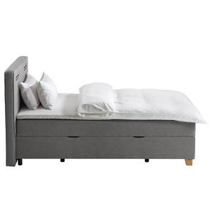 Boxspring Woodmore inclusief verlichting - Grijs/taupe - 100 x 200cm
