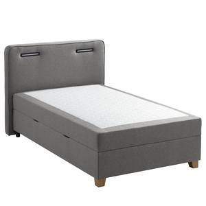 Letto boxspring Woodmore Illuminazione inclusa - Grigio / Talpa - 100 x 200cm