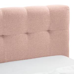 Lit capitonné Woodlake I Tissu Mavie: Rose - 200 x 200cm - Sans espace de rangement