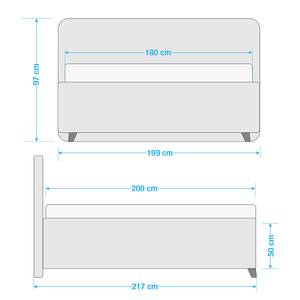 Letto imbottito Woodlake I Tessuto Mavie: rosa - 180 x 200cm - Senza portaoggetti interno