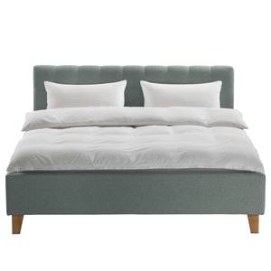 Gestoffeerd bed Woodlake I Geweven stof Mavie: Mint - 180 x 200cm - Zonder opbergruimte