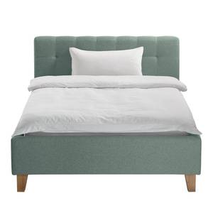 Gestoffeerd bed Woodlake I Geweven stof Mavie: Mint - 140 x 200cm - Zonder opbergruimte