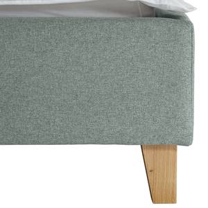 Gestoffeerd bed Woodlake I Geweven stof Mavie: Mint - 140 x 200cm - Zonder opbergruimte