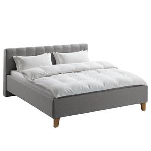 Letto imbottito Woodlake I Tessuto Mavie: grigio - 180 x 200cm - Senza portaoggetti interno