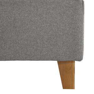 Lit capitonné Woodlake I Tissu Mavie: Gris - 180 x 200cm - Sans espace de rangement