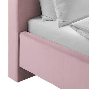 Letto imbottito Woodlake II Velluto Ravi: mauve - 200 x 200cm - Senza portaoggetti interno