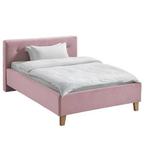 Gestoffeerd bed Woodlake II Velours Ravi: Mauve - 160 x 200cm - Zonder opbergruimte