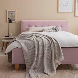 Gestoffeerd bed Woodlake II Velours Ravi: Mauve - 160 x 200cm - Zonder opbergruimte